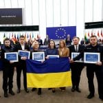 欧洲议会举行仪式，为“勇敢的乌克兰人民”颁发萨哈罗夫奖