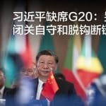 习近平缺席G20：另类的闭关自守和脱钩断链？