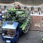 多地公共自行车退场：有的设备严重老化，部分废弃车亭开拆