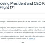 波音就印度航空客机坠毁发声明：随时准备支持调查工作