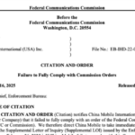FCC：中国移动如不立即配合调查，可能面临罚款