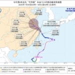 台风“竹节草”在浙江舟山朱家尖岛登陆