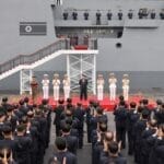 金正恩视察新型5000吨级驱逐舰 韩国疑俄援建造