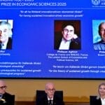 2025年诺贝尔经济学奖表彰美法加三国学者“创新驱动”经济增长理论