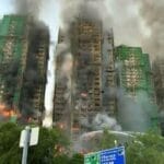 香港大埔火灾至少4死，10月来第二起维修中的住宅大楼着火