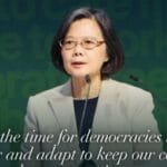 蔡英文在柏林墙倒塌纪念日访柏林：芯片增加台湾防御能力